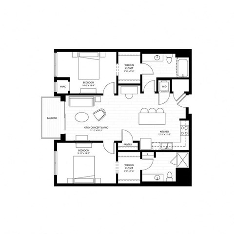 a black and white floor plan of a house